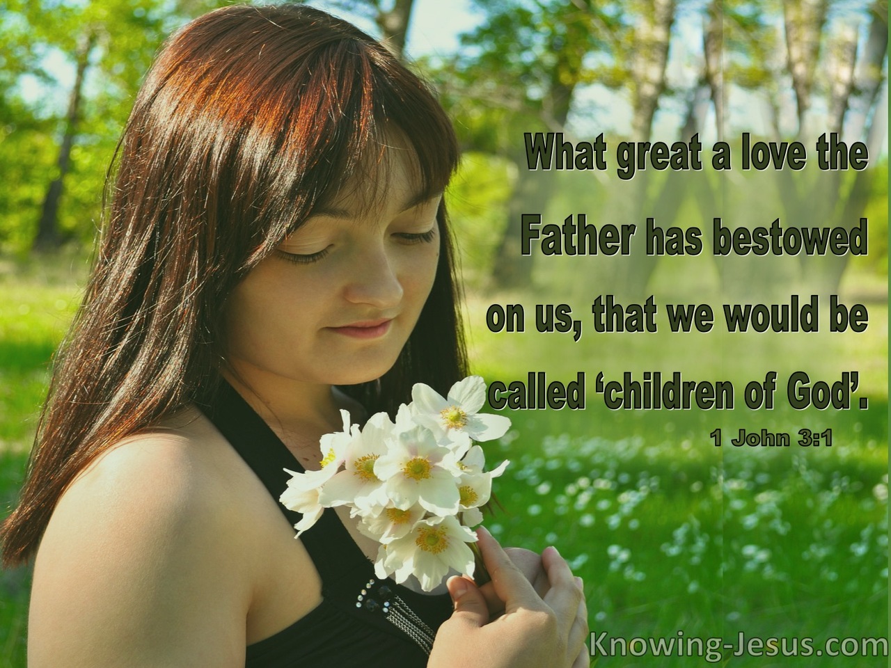 1 John 3:1 What Love That We Are Called Children Of God (green)